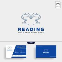 reading book magazine education simple logo template vector illustration icon element  vector file