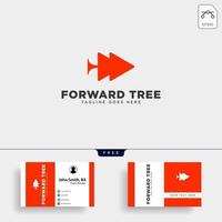 forward tree plants simple logo template vector illustration icon element isolated vector file