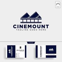 mountain cinema film movie simple logo template vector illustration icon element isolated  vector file