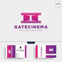 gate movie or cinema simple logo template vector illustration icon element isolated  vector file