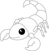 Scorpion Kids Coloring Page Great for Beginner Coloring Book vector