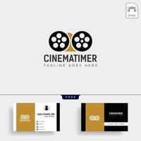 sand timer cinema entertainment simple logo template vector illustration icon element isolated vector file