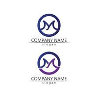 M Letter Logo Template font logo vector