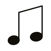 music note silhouette style icon vector