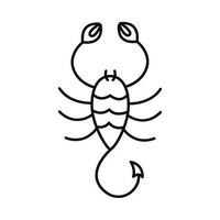 scorpio zodiac sign line style icon vector