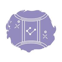 gemini zodiac sign symbol block style icon vector