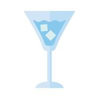 cup with water and ice cubes drink flat style icon vector