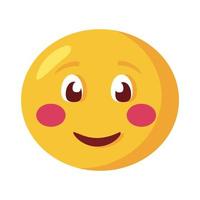 happy emoji face classic flat style icon vector