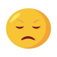 sad emoji face classic flat style icon vector