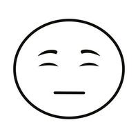 sad emoji face classic line style icon vector