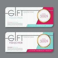 Gift voucher discount template vector