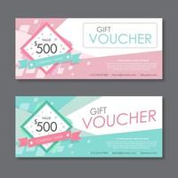 Gift voucher discount template vector