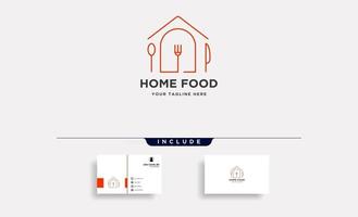 city food equipment simple flat logo design vector