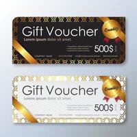 Gift voucher discount template vector