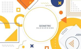 Abstract flat geometric shapes background vector