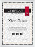 plantilla de certificado de agradecimiento vector