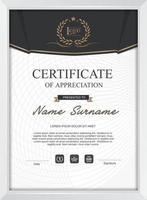 Certificate of appreciation template vector