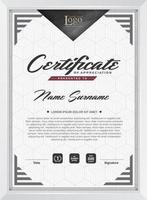 plantilla de certificado de agradecimiento vector