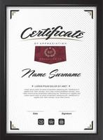 Certificate of appreciation template vector