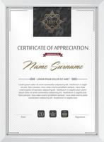 Certificate of appreciation template vector