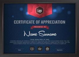 Certificate of appreciation template vector