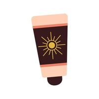 Body lotion protects from the sun Skin cream vector