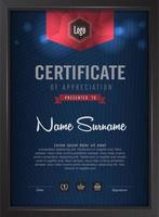 Certificate of appreciation template vector