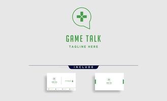 game talk logo design template vector illustration icon element  vector