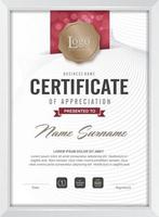 Certificate of appreciation template vector