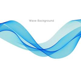 Abstract smooth stylish blue wave background vector