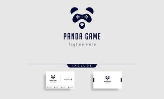 panda juego logo diseño plantilla animal concepto controlador vector