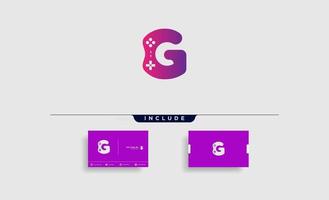 letter g game logo design template vector illustration gamepad icon element  vector