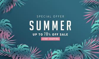 summer sale poster banner background template vector