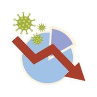 covid 19 coronavirus outbreak financial crisis vector