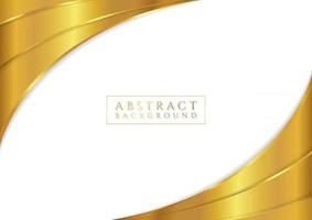 Abstract modern curve shape gold luxury frame design with space vector