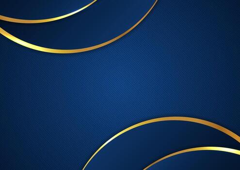 Abstract circle luxury gold metallic color style line pattern background vector