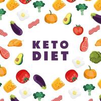 ketogenic diet pattern vector