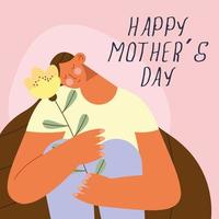 mothers day lettering vector