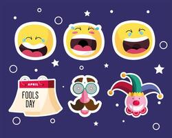 fools day celebration vector