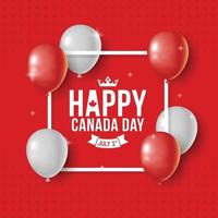 plantilla de banner de celebración del día de canadá feliz vector