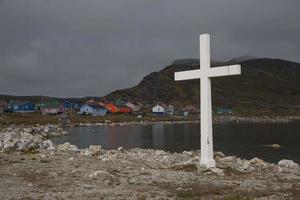 Cross in Nanortalik, Greenland photo