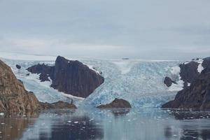 Coastline of the Prince Christian Sund Passage in Greenland photo