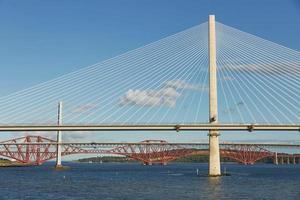 The new Queensferry Crossing bridge in Edinburgh Scotland photo