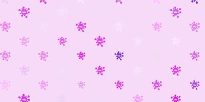 Light purple vector background with covid19 symbols