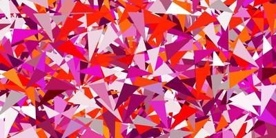 Light pink yellow vector texture with random triangles