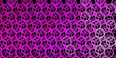 Dark Pink vector backdrop with mystery symbols