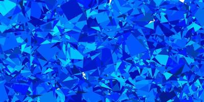Dark BLUE vector background with triangles