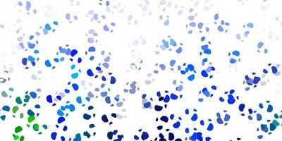 Light blue green vector backdrop with chaotic shapes