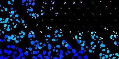 Dark pink blue vector backdrop with chaotic shapes