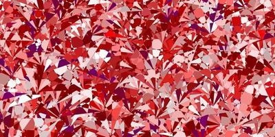 Light Pink Red vector pattern with polygonal shapes